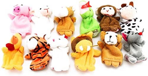 親子で 一緒 に 遊ぼう 12種類 指人形 セット フィンガー パペット 干支の どうぶつ 勢ぞろい 保育 子供