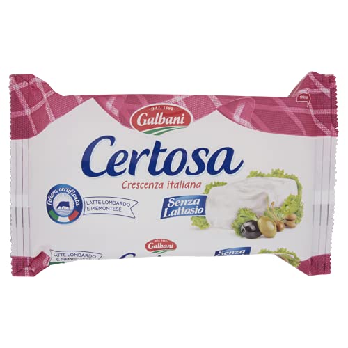 Mantenere fresco Galbani Certosa Crescenza Italiana Senza Lattosio, 165g