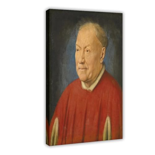 Portrait cardinal Albergati Jan Van Eyck - Toile murale avec cadre pour habiller un mur vide