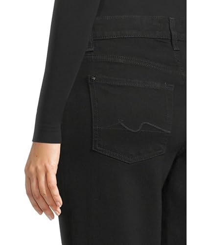 7 For All Mankind Women's Cropped Alexa Jeans in Black4