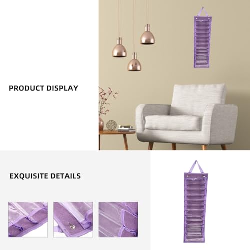 Image of EXCEART Vinyl Roll Holder over Door Hanging Rack 27.1 X 8.4 Inches Waterproof Oxford Cloth Organizer with Multiple Pockets for Vinyl Storage