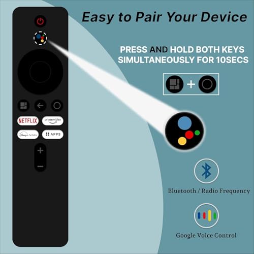 Image of BLACKSHEEP Compatible for Mi Smart tv Remote Control with Voice Command - Hot Keys of Prime Video, Hotstar, Apps and Netflix Use for LCD LED QLED OLED UHD 4k Android Xiaomi TVs (Pairing Must)