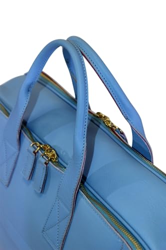 Floral Briefcase with Murano Murrine Glass | Real Leather, Handmade in Italy | Women's Travel Bag Folder Case for Devices & Documents3