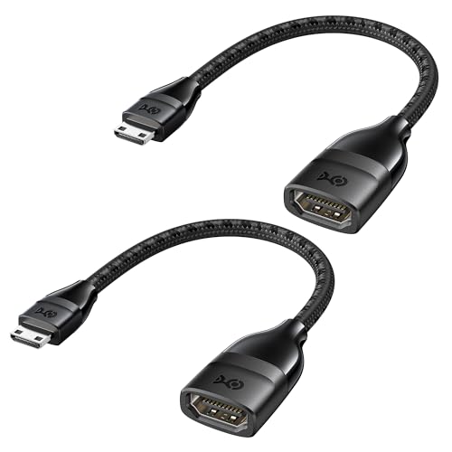 Cable Matters Adaptador Mini HDMI a HDMI 2-Pack 6 Pulgadas