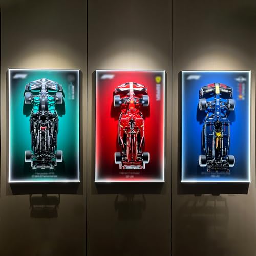 iLuane Display Wallboard for Lego Technic Oracle Red Bull Racing RB20 F1 Car 42206 with LED Lights, Adult Collectibles Wall Mount, Home or Office Décor (No Car Included)
