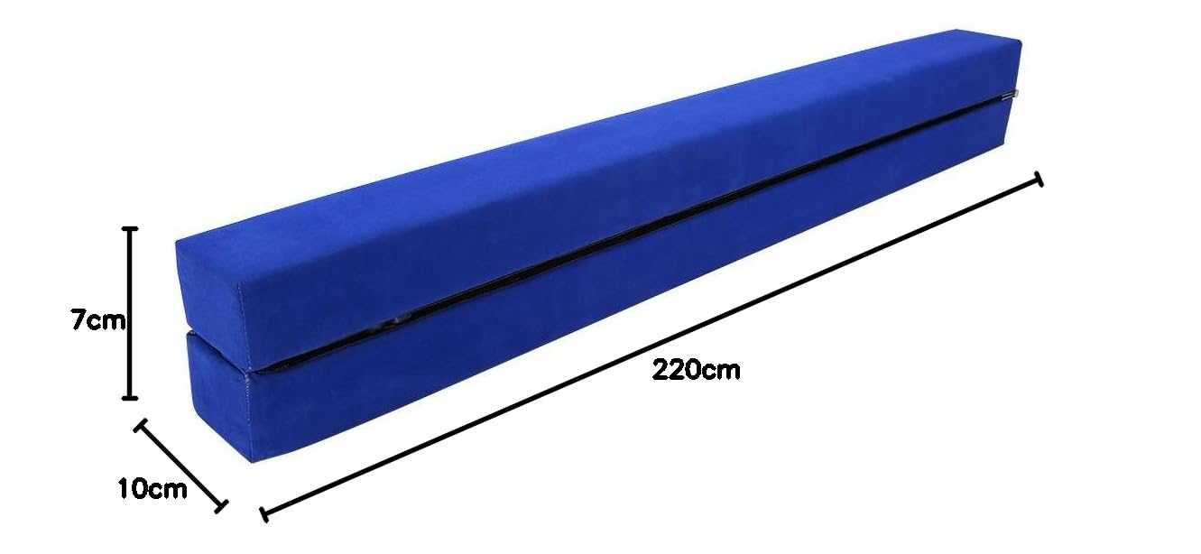 Wakects Viga de Equilibrio Plegable de Gimnasia, Ante Artificial de Madera, 110 x 15 x 10 cm, para Entrenamiento de Niños, Fitness en Casa