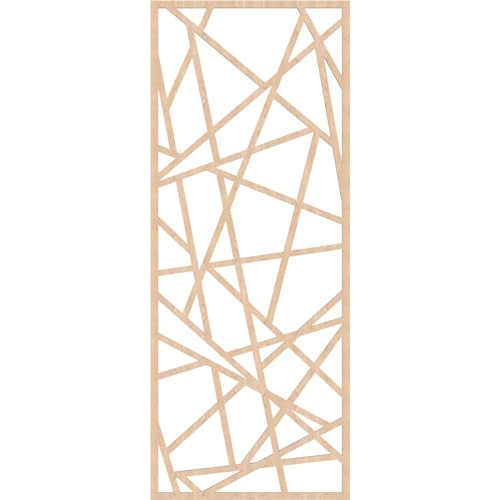 Image of Conway Decorative Pierced Fretwork Wood Wall Panels, 35 3 /8 inchW x 89 3 /8 inchH x 3 /8 inchT, Red Oak