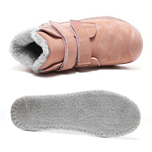 FLIOZY Kids Snow Boots Boys Girls Winter Warm Lined Hiking Walking Boots Outdoor Non-Slip Trekking Shoes Ankle Boots3