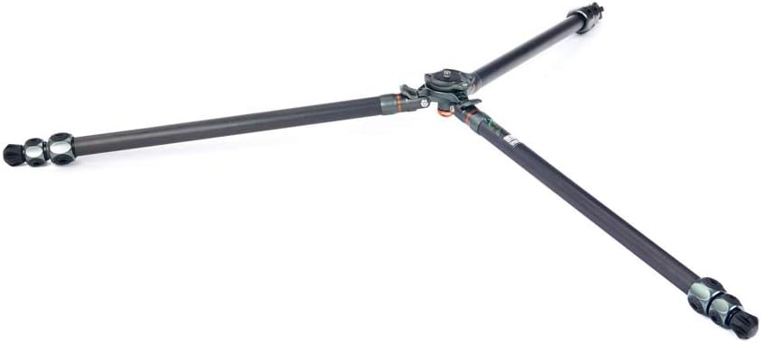 3 Legged Thing Legends Mike Carbon Fibre Levelling Base Tripod - 3 Section Adjustable Camera and Video Levelling-Base Tripod with 3 Detachable Legs - Metallic Slate Grey (Mike)