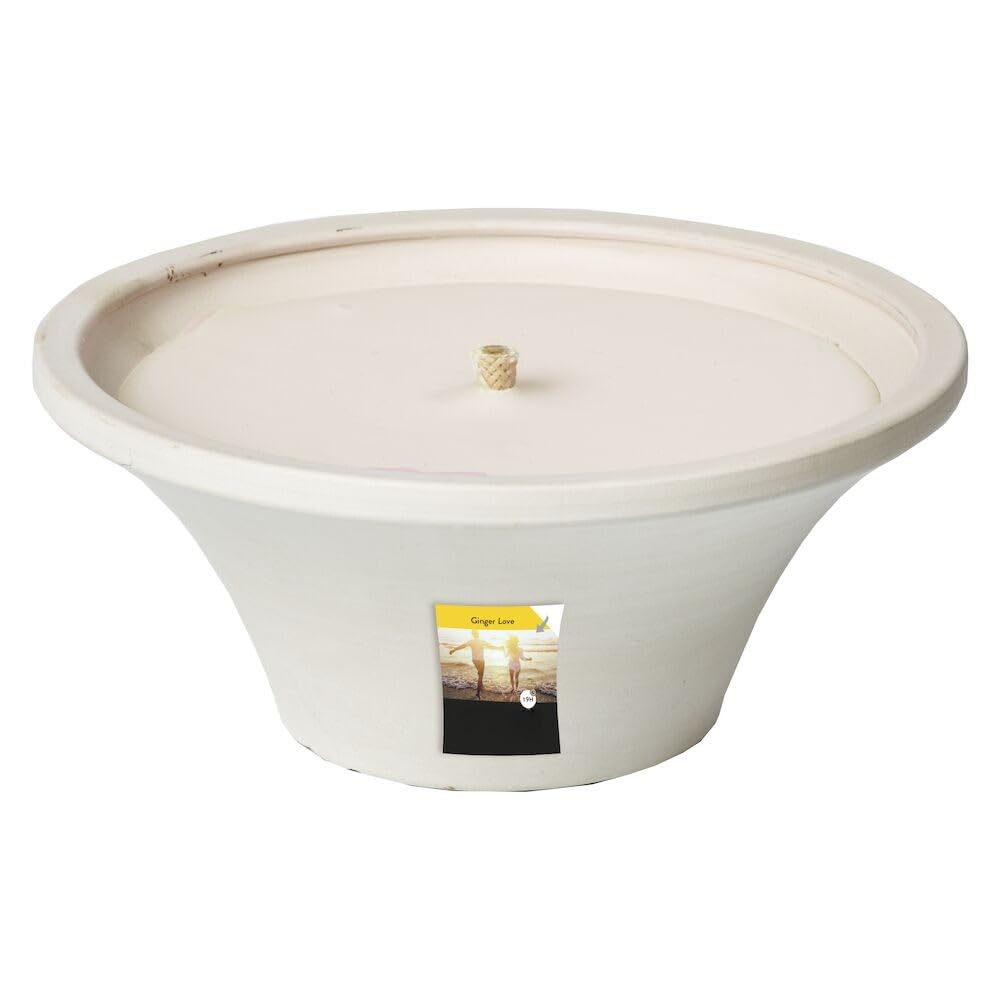 Flammschalen Ingwer & Citronella für draußen 4 Stück - Outdoor-Kerzen Terracotta - Für deinen Garten - Feuerschalen im 4er Set - 9h Brenndauer – 18x18x7,5 cm