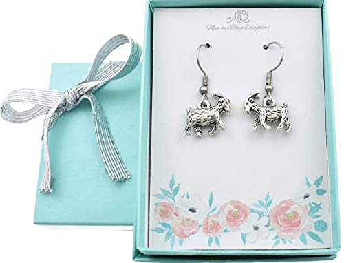 Goat Earrings in Silver Toned Metal. Goat Earrings. Goat Gifts. Goat Jewelry. Goat Lovers Gift.