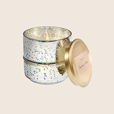 Aromatique Cinnamon Gingerbread Brulee 6.5 oz Metallic Candle in Glass Jar with Lid Cover