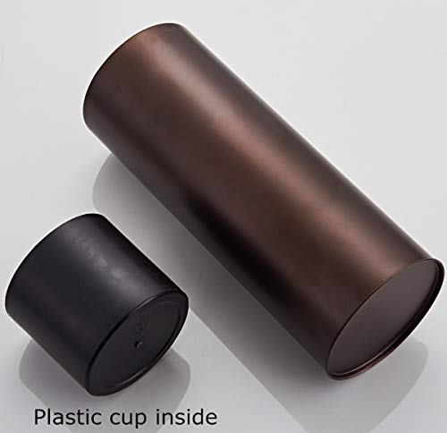 Image of Bronze Toilet Plunger with Holder for Bathroom Metal Canister Holder Drip Cup, Heavy Duty, Deep Cleaning,Quick Dry Bronze