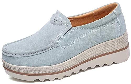Women Comfy Slip-On Platform Shoes Women Platform Slip On Loafers Comfort Wedge Shoes