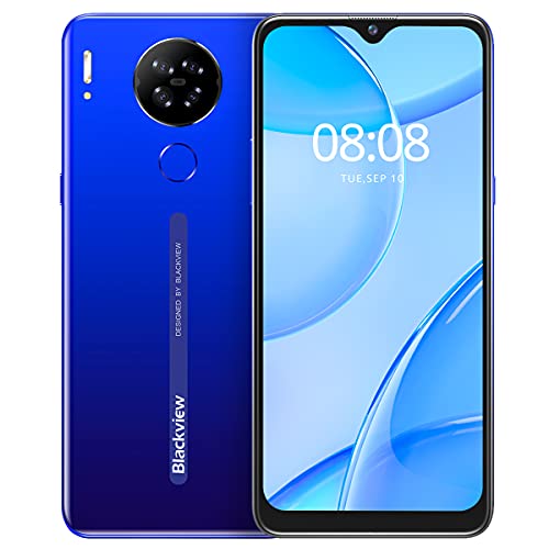 Blackview Unlocked Cell Phone, A80 Unlocked Smartphones 4G, 6.21 inch HD + Screen, 2GB + 16GB, 4200 mAh Battery, 8.8 mm Smooth & Slim Design, Dual SIM Mobile Phone Blue Blue
