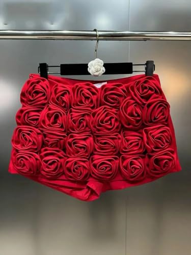 Women's Skirts with Flowers Slim High Waist Wrap Hip Female Mini Skirts3