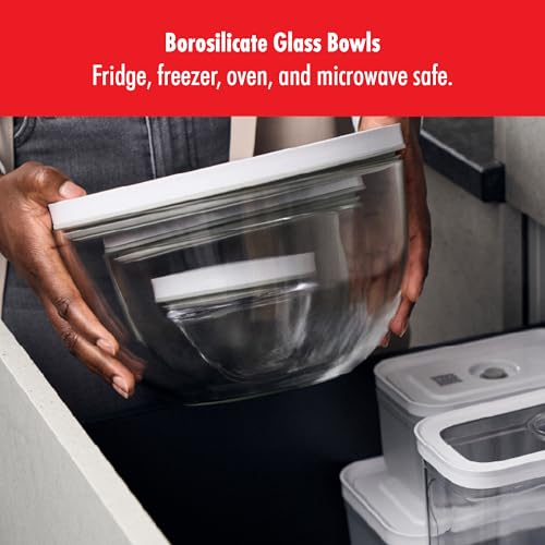 Image of ZWILLING Fresh & Save BOWLS 9-pc Vacuum Glass Bowl Starter Set, Airtight Food Storage and Meal Prep Containers, BPA-Free, Stackable, Reusable