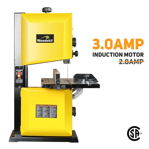 image for Woodskil 3-Amp 9-Inch Band Saw, 2500FPM Benchtop Bandsaw with Removabl