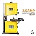 Woodskil 3-Amp 9-Inch Band Saw, 2500FPM Benchtop Bandsaw with Removable Safty Key, Cast Aluminum Table, Steel Base for woodworking