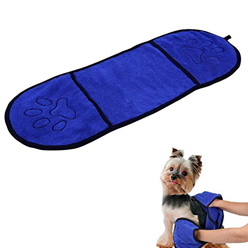 Puppy Towel,2 pcs Pet Towel,Super Absorbent Bathing Dog Towels, Bath Towel, Fast Drying - Super Soft (63X23cm) - Image 4