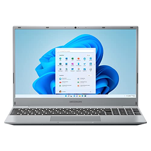 MEDION E15309 39,6 cm (15,6 Zoll) Full HD Notebook (AMD Ryzen 5 5500U, 8GB DDR4 RAM, 512GB SSD, Webcam, Win 11 Home)