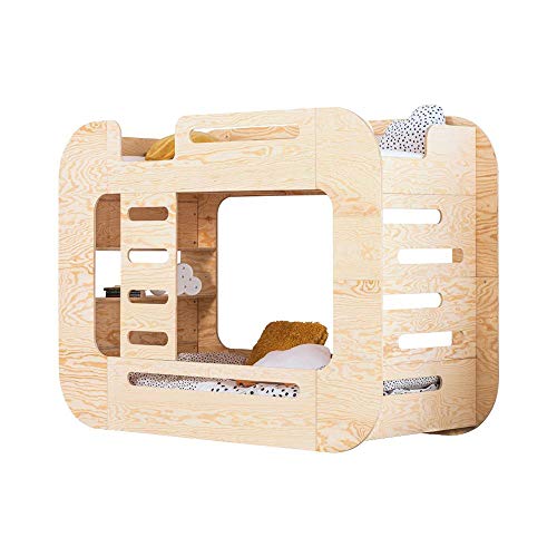 Selsey BATRIA - Etagenbett / Kinderbett in Hausform naturbelassen mit...