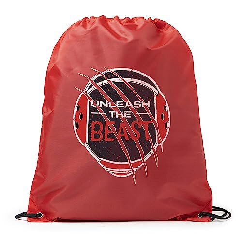 ChalkTalkSPORTS Wrestling Unleash The Beast Drawstring Bag | Red Sports Bag