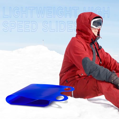 Foilswirl 6 Pieces Snow Sled Flexible Flying Carpet Winter Roll up 54\" Beach Sled for Sand Lightweight High Speed Slides for Snow Portable Sledding Equipment Adults Snowboard, Blue, Red, Green