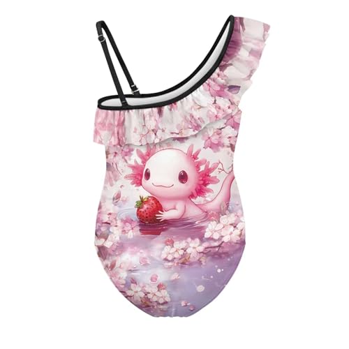Image of Girls Swimsuit One Piece Ruffle Swimsuit Non-Slip Straps UPF 50+ for Girls Size 3-14 Years