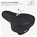 LIOOBO 1Pc Hollowed Out Saddle Bike Seat Cushion Pad Comfortable Breathable Design for Mountain Road and Exercise Bikes Durable PU Material Fit for All Standard Bikes