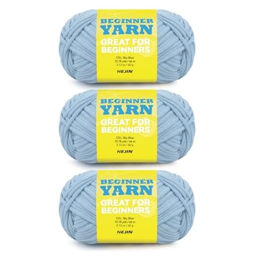 3x50g Blue Yarn for Crocheting and Knitting;3x61m (66yds) Cotton Yarn for Beginners with Easy-to-See Stitches;Worsted-Weight Medium #4;Cotton-Nylon Blend Yarn for Beginners Crochet Kit Making