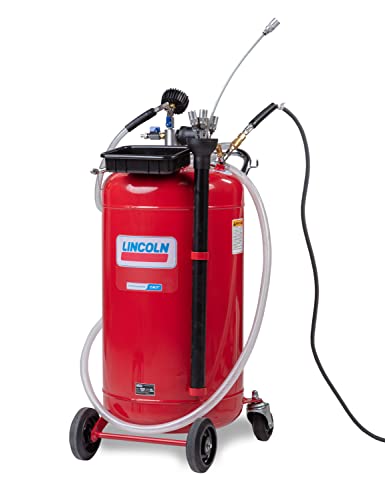 Lincoln 3637 Pneumatic Air Operated Portable Used Fluid Evacuator, 25 Gallon, Self-Evacuating, Includes Four Flexible And Two Rigid Dipstick Tubes For Easy Evacuation Of Used Fluids #TOP1
