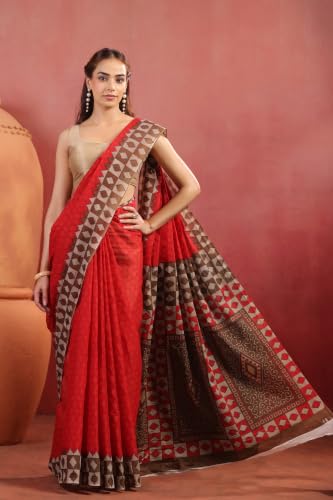 Image of TAMAIRA FASHION Mulmul Pure Cotton Saree For Woman |Office Wear Daily Wear Sarees For Women Without Blouse Piece(Available in 15 Colours)