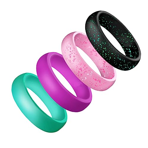 Anillos de silicona deportivos para mujer 4 piezas miniatura 1