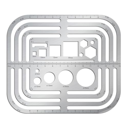 ORIGACH Stainless Stainless Steel Rectangle Round Template