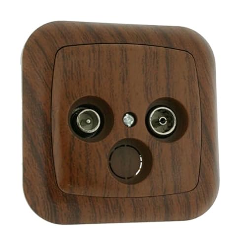 Base empotrable para Antena de TV y Radio, Fabricada en Madera, Ideal para instalaciones en hogares y Oficina.