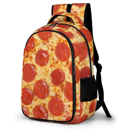 HYDJLXA Pep Peroni Pizza Backpack Large Capacity Lightweight Backpack Laptop Backpack For Unisex
