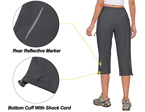 Little Donkey Andy Women's Quick Dry 3/4 Pants Capri Shorts Lightweight Hiking Travel Casual Steel Gray Xxl #TOP3