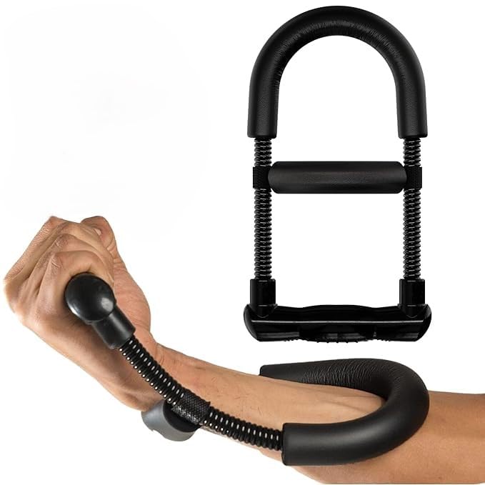 SUVIKSHA Wrist/Forearm Strengthener |Improves Grip Strength | Arm Exercise Equipment for Forearm Workout | Adjustable Resistance | Hand and Wrist Strength Trainer | Ideal for Athletes (Black)-image-9