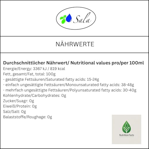 Sala Arganöl kaltgepresst ungeröstet food grade BIO 100 ml Glasflasche