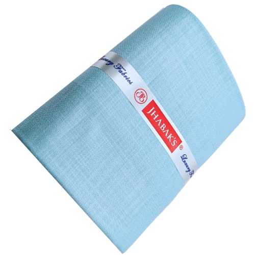 Image of JHABAK'S Premium Unstitched Shirt Fabric for Men Cotton Blend Material 2.25m Shirt Piece Cloth