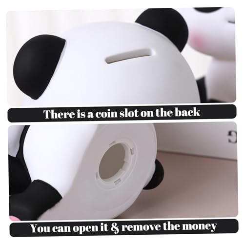 Tirelire pour enfants grande fente panda 18x15 stockage monnaie