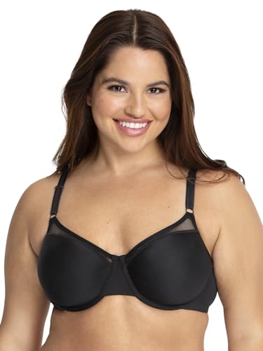 Fruit of the Loom Women's Breathable Spacer T-Shirt Bra Black Hue 38DDD - image 1