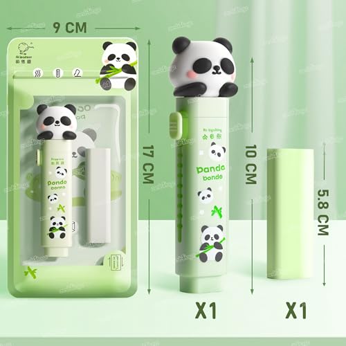 Image of Zest 4 Toyz Eraser for Kids School | Panda Push Pull Pencil Eraser Rubber for Kids Stationary Set | Stationary Set for School Birthday Gifts for Girls & Boys (Pack of 2)