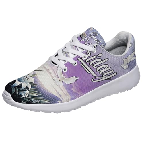 Sonzj-II Good Friday Christian Cross Jesus Running Shoes for Men Women, Comfortable Lightweight Tennis Shoes Mesh Walking Sneaker2