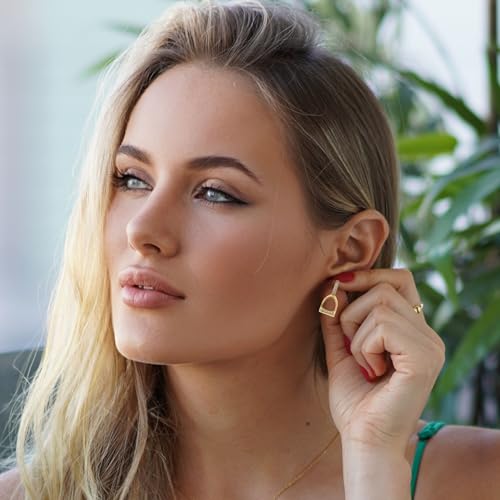 Elegant Stirrup & Horsebit Stud Earrings in Silver or 18K Gold Plated over 925 Sterling Silver Filled – Hypoallergenic & Lightweight. Horse Jewelry Gift3