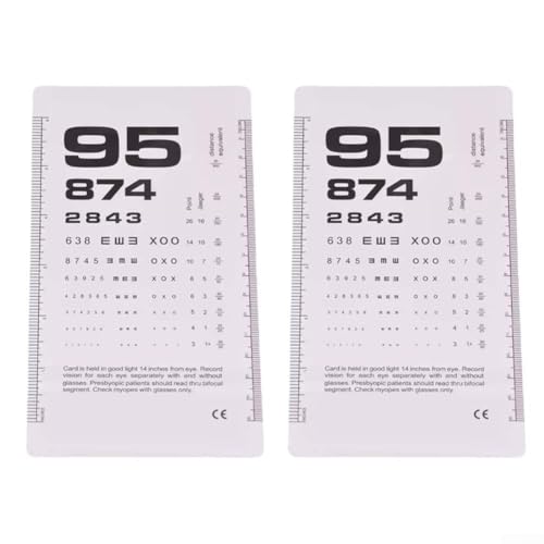 Tabla ocular y regla PD herramientas fiables para pruebas eficaces de visión en clínicas y en casa (digital-2 piezas)