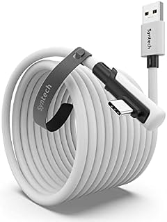 Syntech Link Cable 6m, Virtual Reality Headset Cable Compatible with Meta/Oculus Quest 2/Pico 4 Accessories and PC/Steam VR, Long USB 3.0 to USB C Cable, High-Speed PC Data Transfer link cable