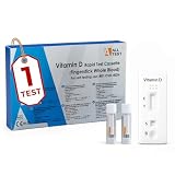 Test Rapido per Vitamina D nel Sangue Intero - 1 pz - Test Vitamina Rapido con risultato in pochi minuti - Pungidito per Autovalutazione - Screening per la Carenza di Vitamina D