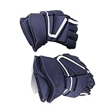 Drfeify Premium Red Ice Hockey Gloves Sturdy Protection for Adult Ice Hockey Players Nylon Fabric (9 Inch)